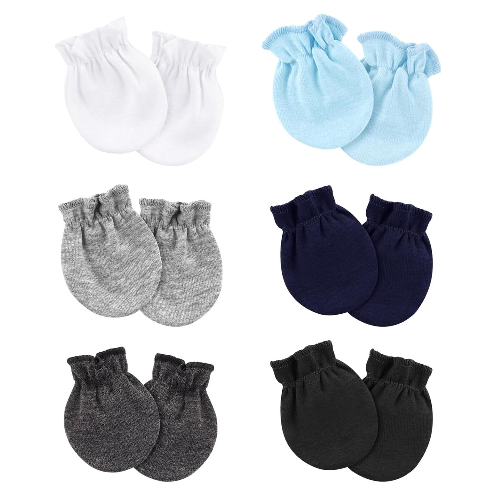 Manoplas para Bebés Recién Nacidos AQOKKA Algodón Orgánico 0-6 Meses