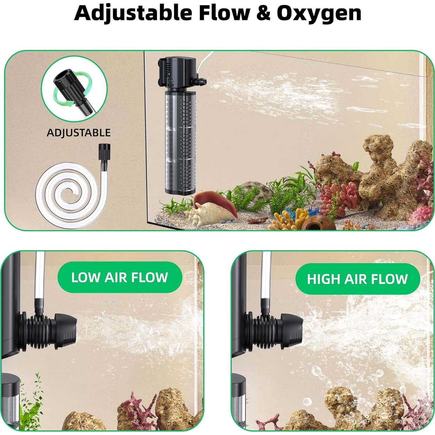 Filtro de Acuario FREESEA 5W 132GPH para 10-35 Galones