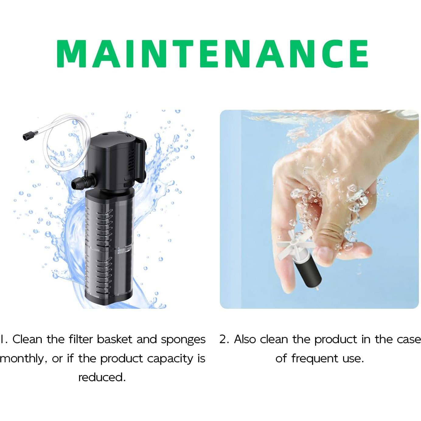 Filtro de Acuario FREESEA 5W 132GPH para 10-35 Galones