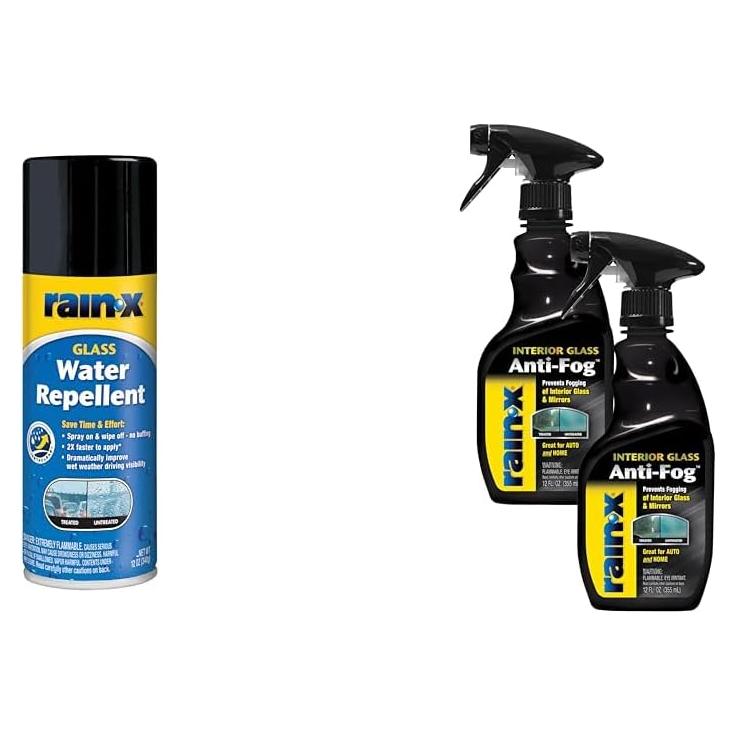 Paquete de Tratamiento de Vidrio Rain-X 2x12 oz. Repelente y Antivaho