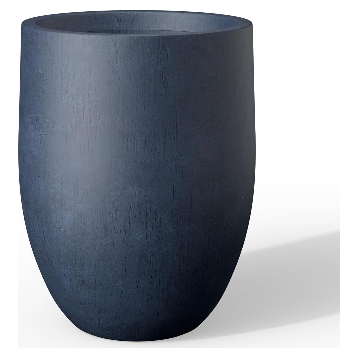 Maceta de Concreto Kante 55 cm Azul Antiguo con Drenaje