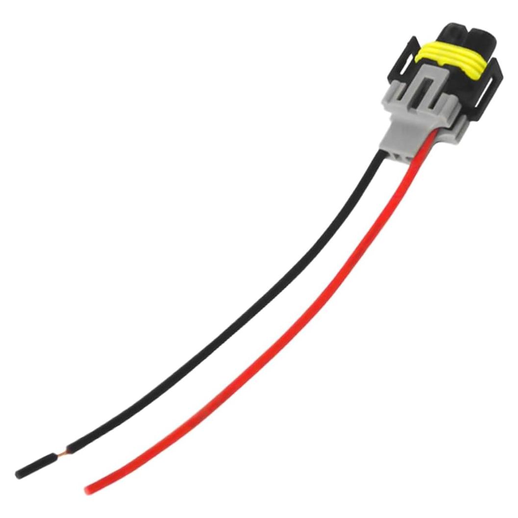 H8/ H9/ H11 Fog Light Harness Connector, Waterproof Pigtail Adapter Plug Car Fog Light Wiring Harness Kit Replacement for Headlight High Low Beam Bulb (1PC)
