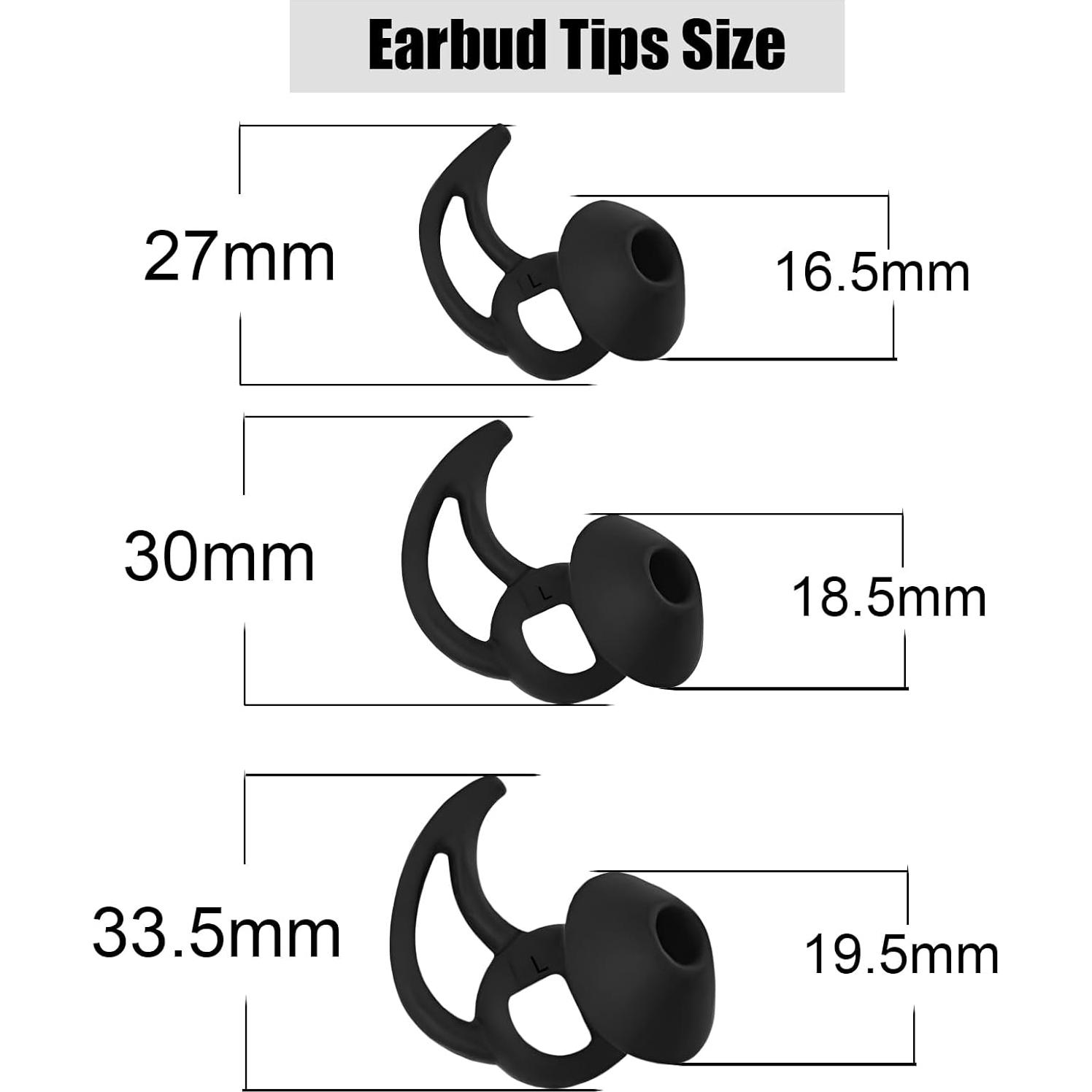 Consejos de Reemplazo de Silicona MQIMY para Bose QuietComfort y Sport - 3 Pares