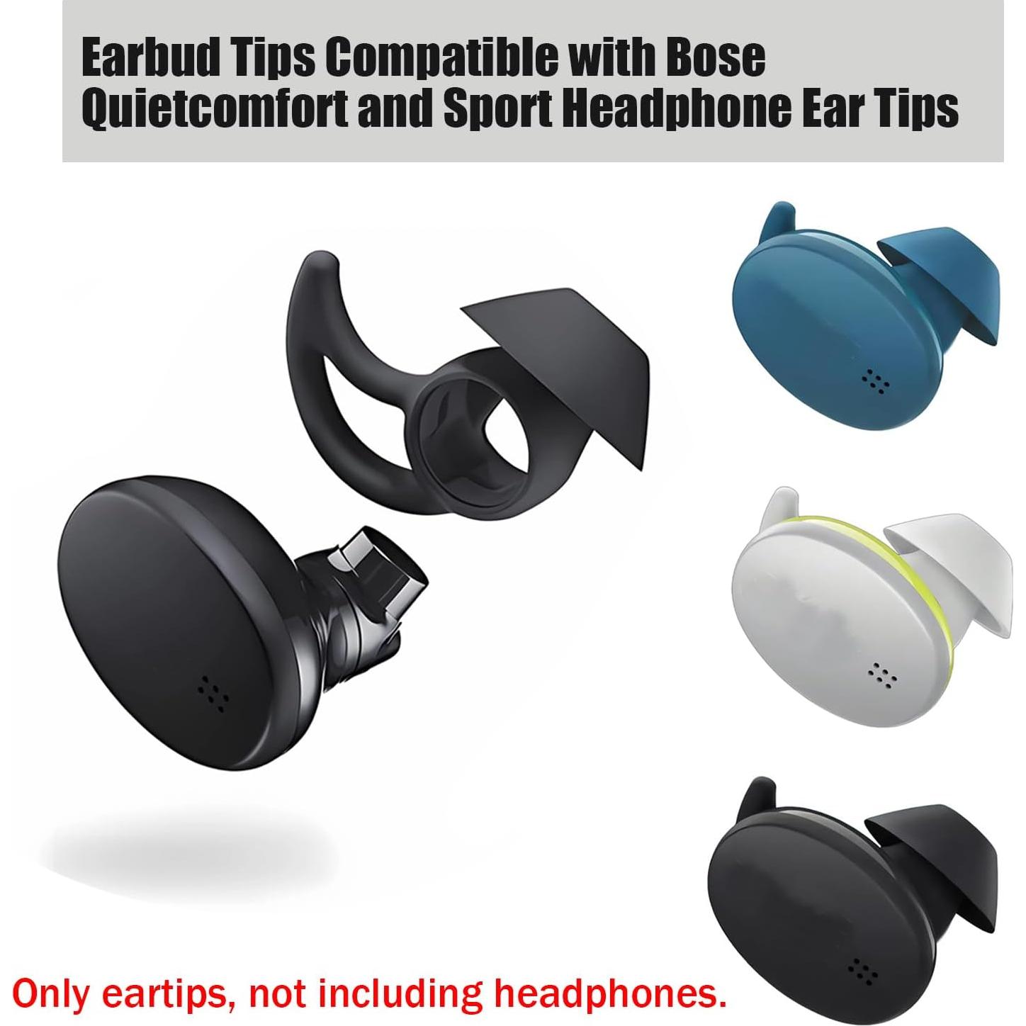 Consejos de Reemplazo de Silicona MQIMY para Bose QuietComfort y Sport - 3 Pares