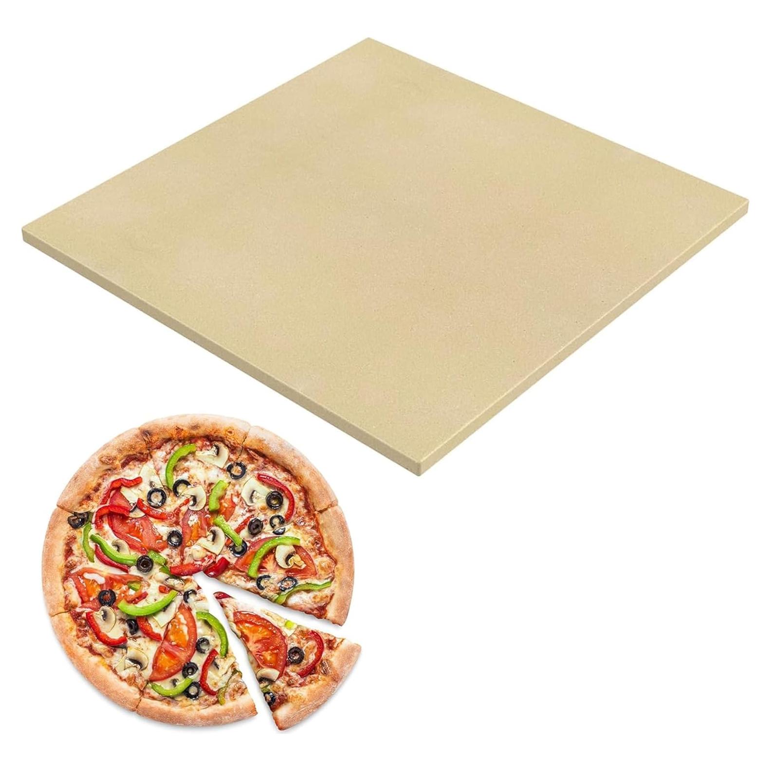 Piedra para Pizza Cuadrada SafBbcue 33.5x33.5cm para Horno