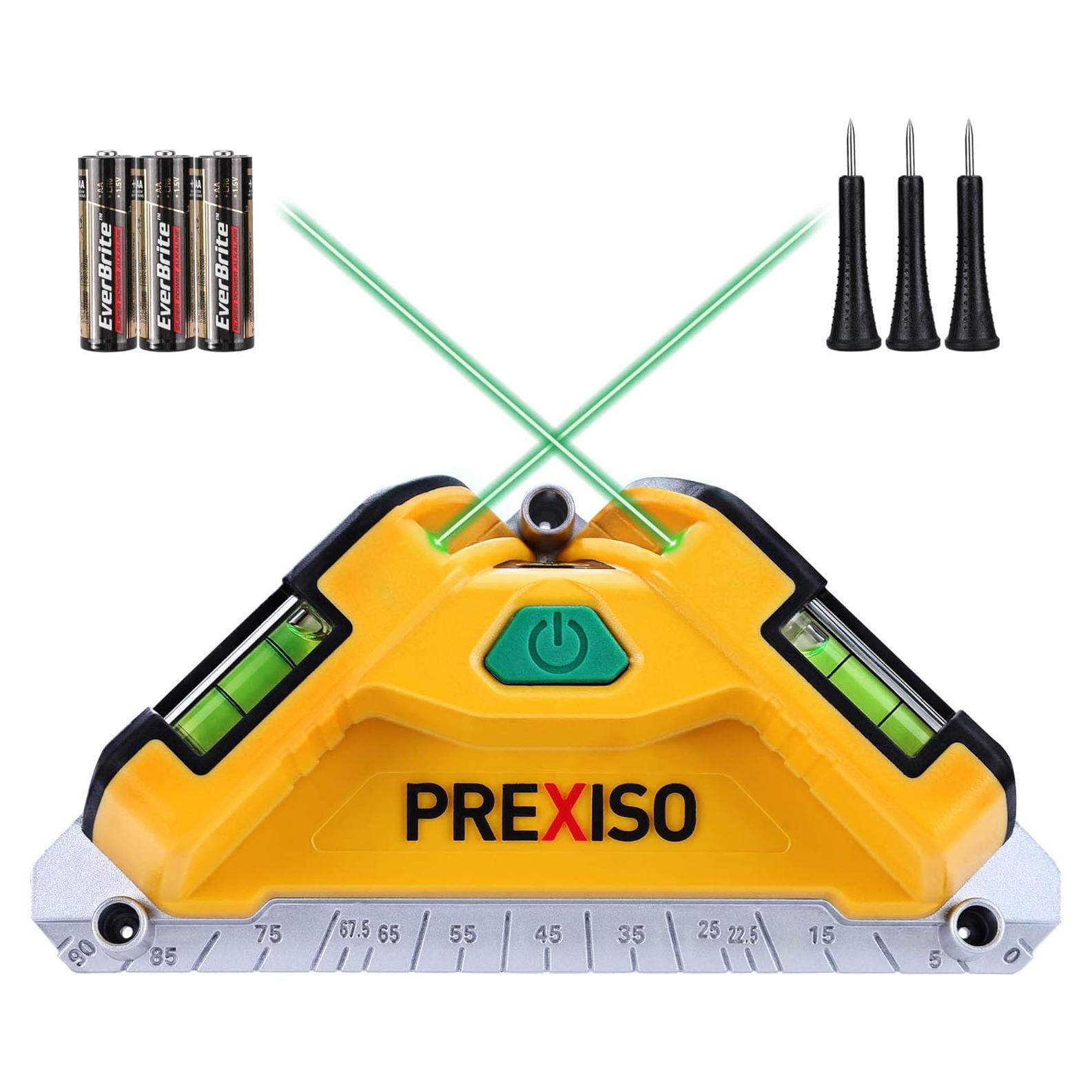 Nivel láser PREXISO Square 20m haz verde con burbujas