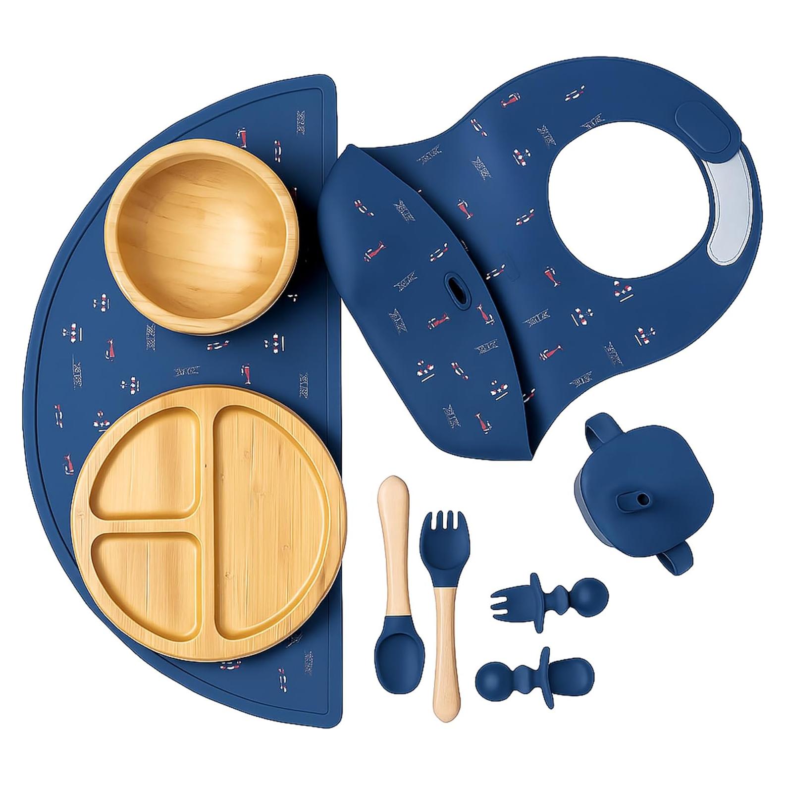 Juego de Alimentación de Bambú Feed Me Fun - 6 meses+ - Azul