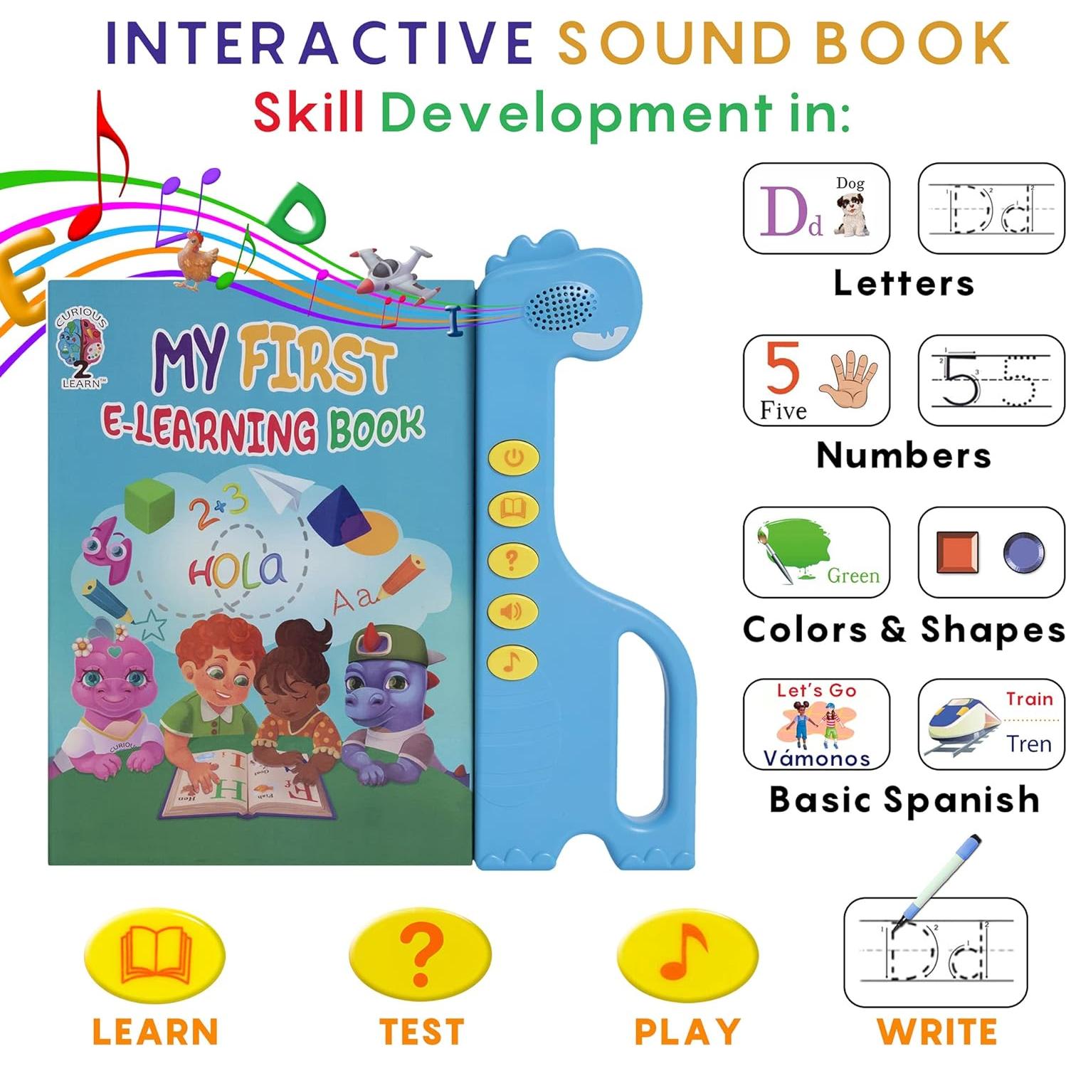 Libro Electrónico Interactivo Curioso 2 Aprender ABC 0.52 kg