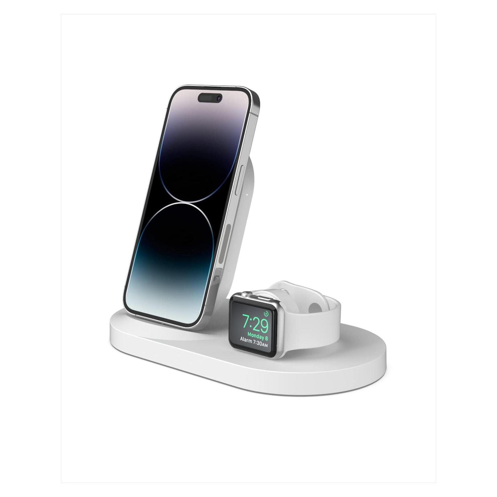 Base de Carga Inalámbrica Belkin 3 en 1 para iPhone y Apple Watch - Blanco