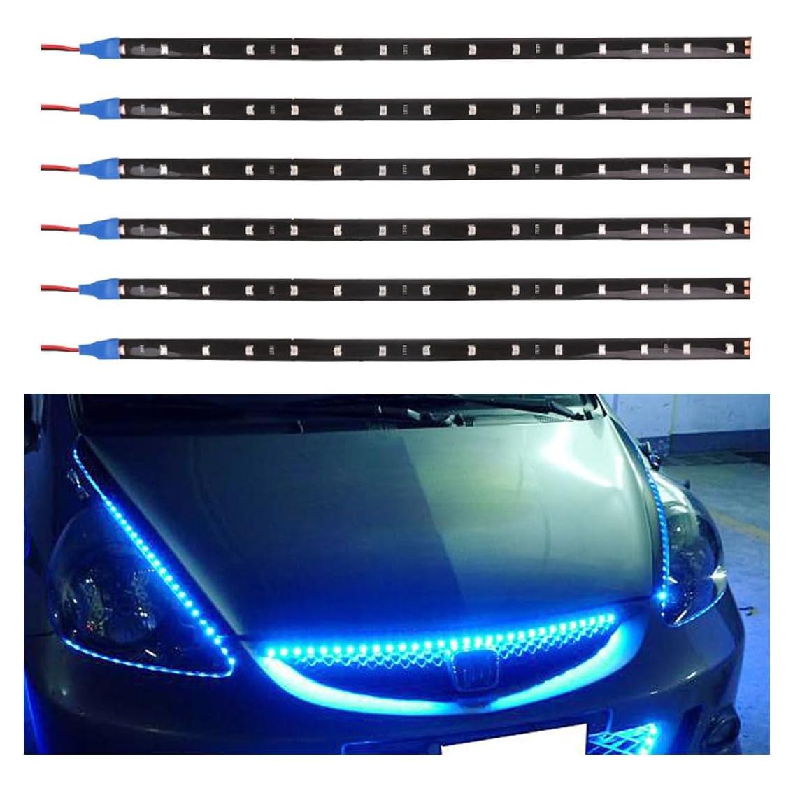 Luz LED de tira para auto LAINLOY 30 cm Azul impermeable