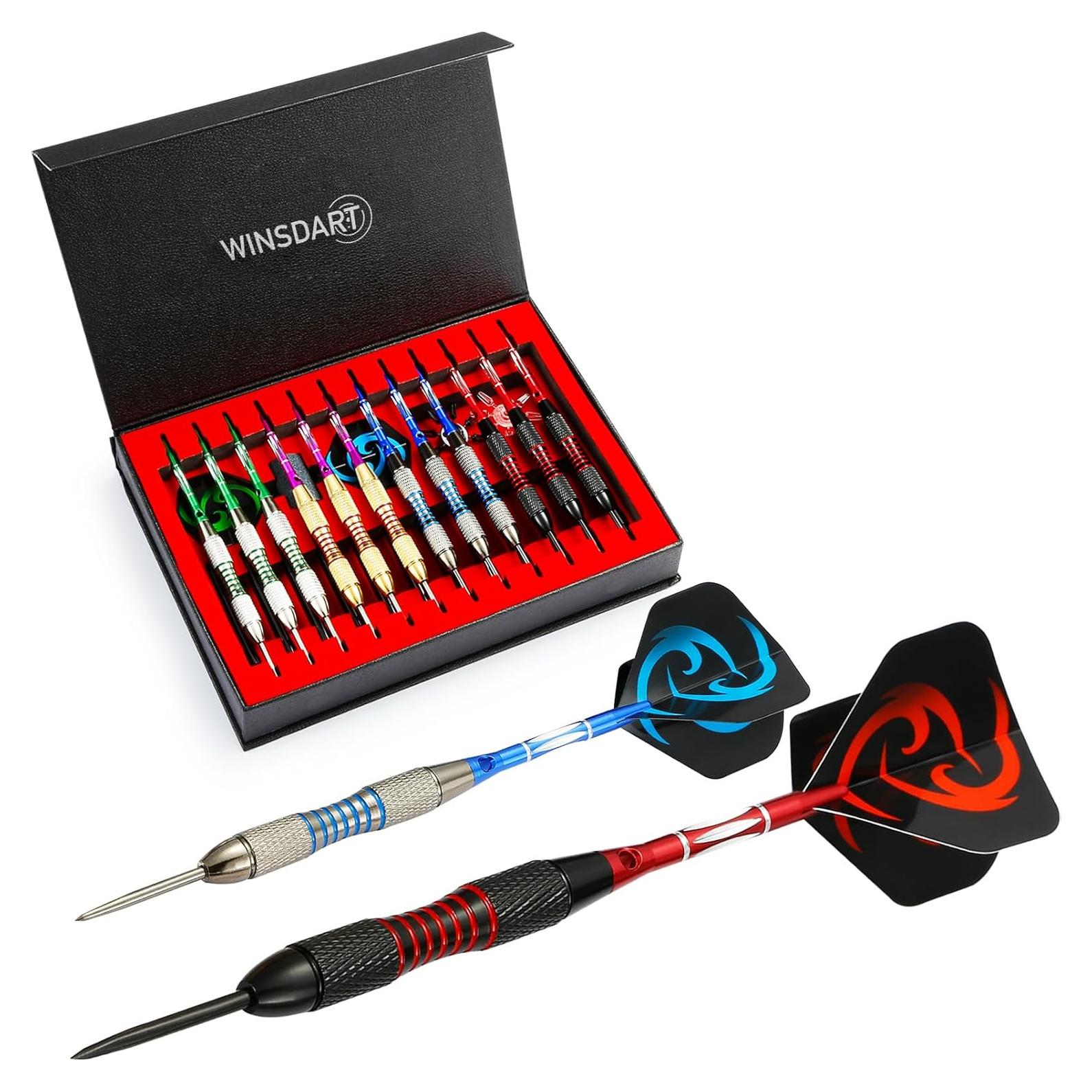 Juego de Dardos Profesional Winsdart 12 Piezas con Barriles de Hierro