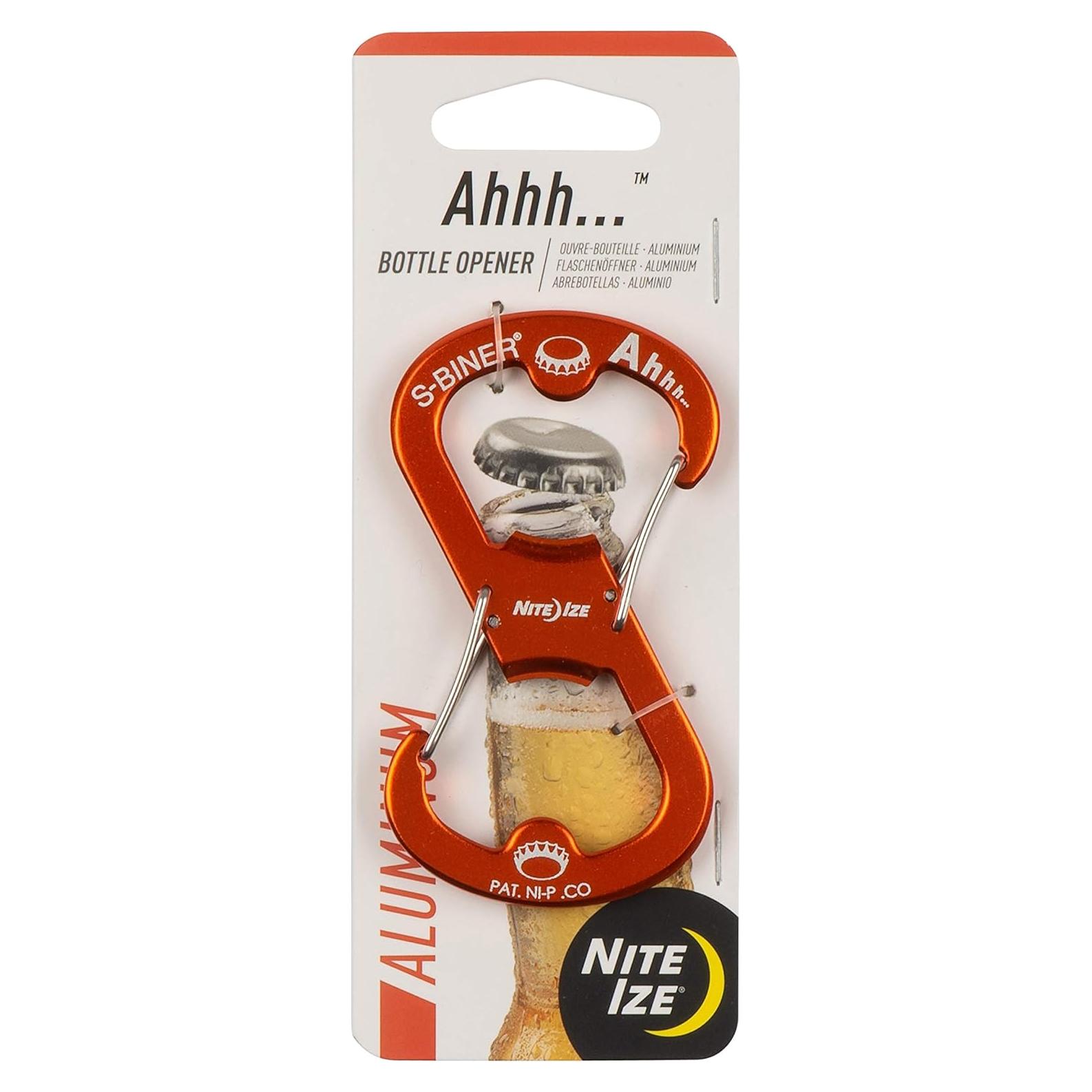 NITE IZE S-Biner Ahhh - Mosquetón Doble con Abridor de Botellas