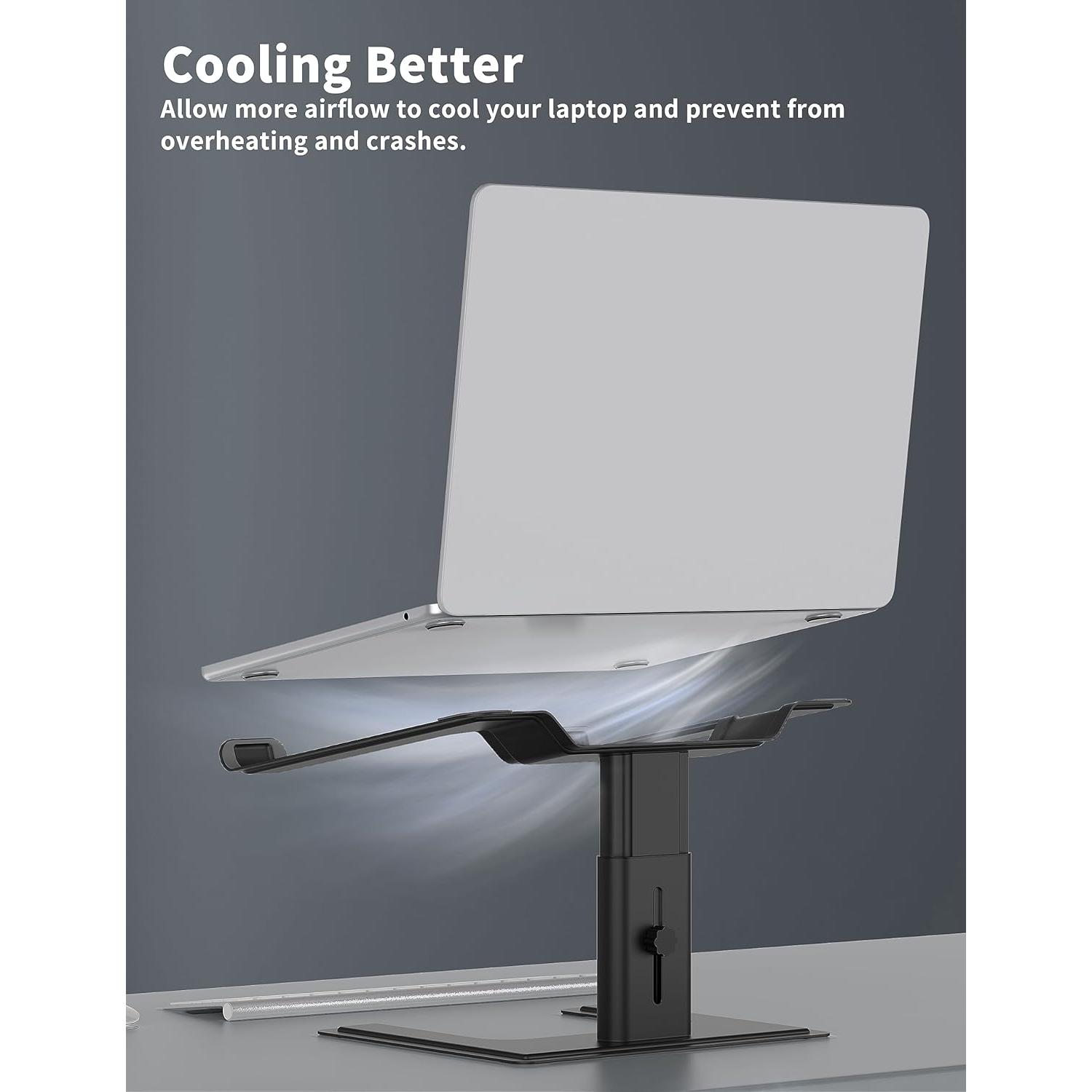 Soporte para Laptop ALASHI Ajustable Ergonómico Negro 10-17.3"