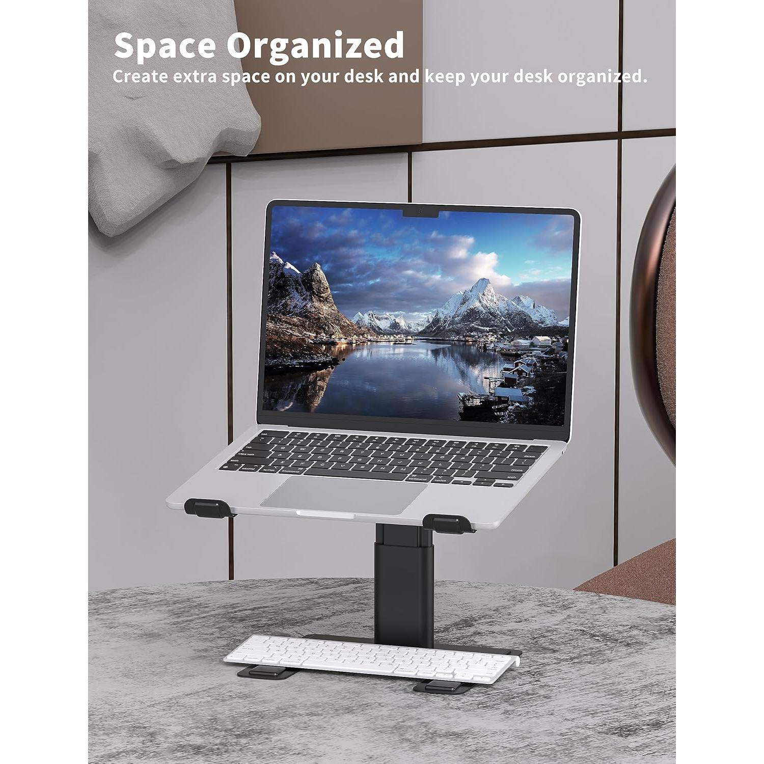 Soporte para Laptop ALASHI Ajustable Ergonómico Negro 10-17.3"