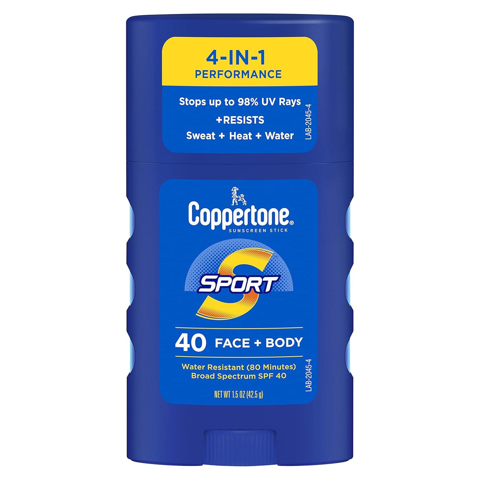 Stick Protector Solar Coppertone Sport SPF 40 42.5g Resistente Agua