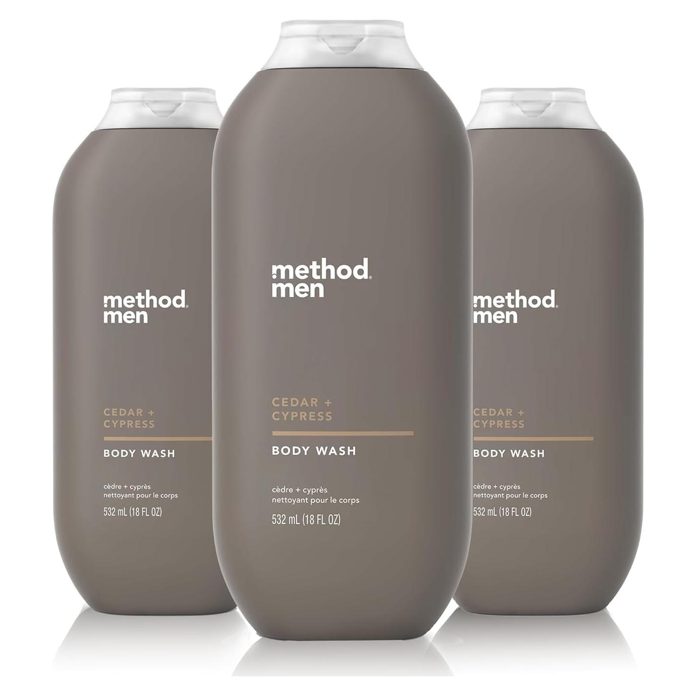 Jabón Corporal Method Men 3x532ml Cedro + Ciprés Sin Parabenos