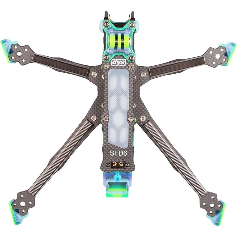 Kit Marco Drone FPV DYSRC SFD6 6 Pulgadas Fibra Carbono