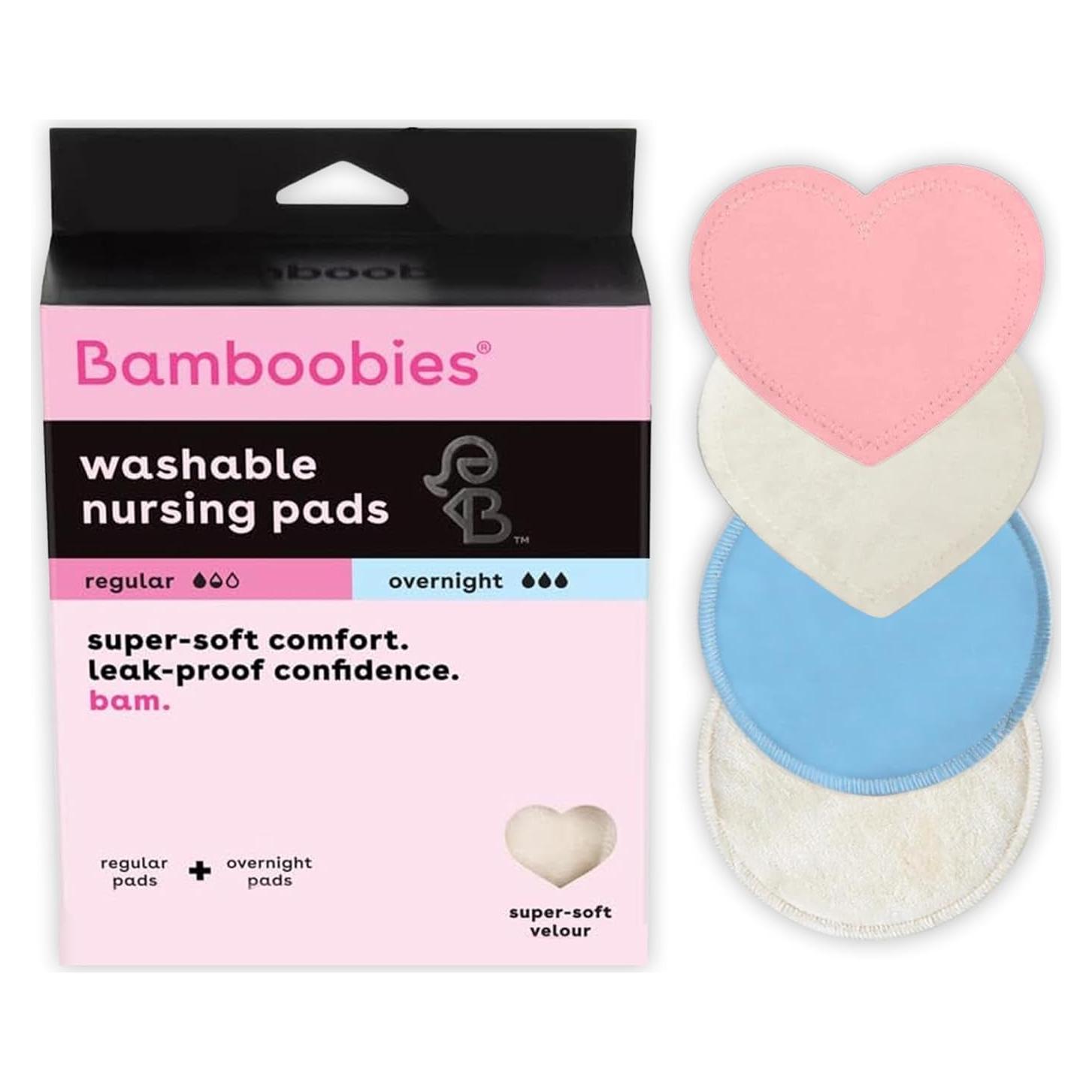 Bamboobies Almohadillas de Lactancia Reutilizables 4 Piezas