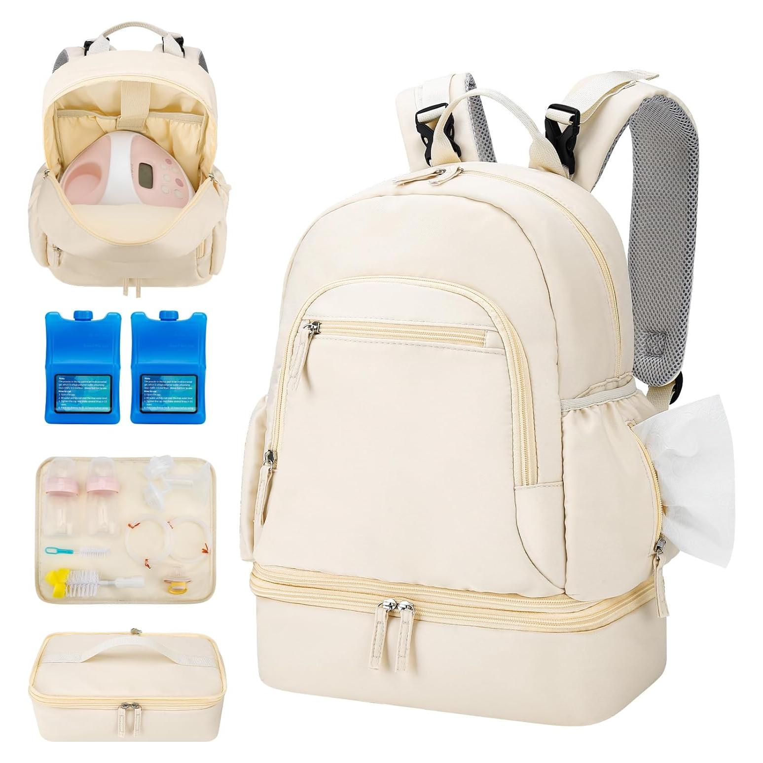 Mochila para extractor de leche Spectra S1/S2 beige con enfriador