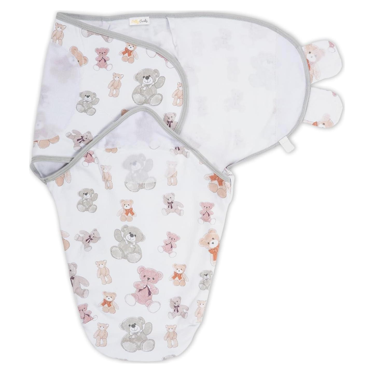 Saco de Sueño LollyBanks Oso de Peluche Algodón Orgánico 0-3 Meses