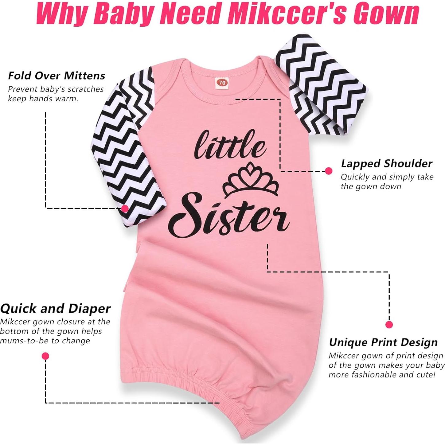 Vestido de Bebé Mikccer Verde 0-6 Meses, Suave Algodón