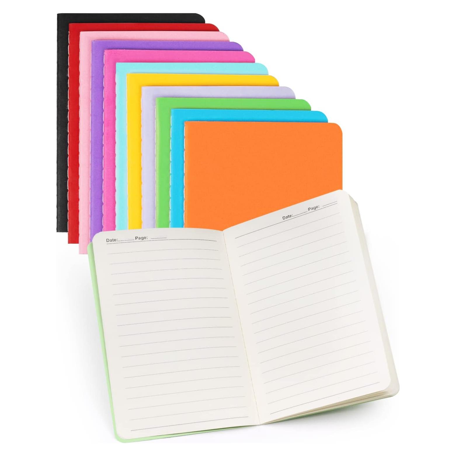 Cuadernos de Bolsillo Gwybkq Rayados 12 Piezas 9x14 cm