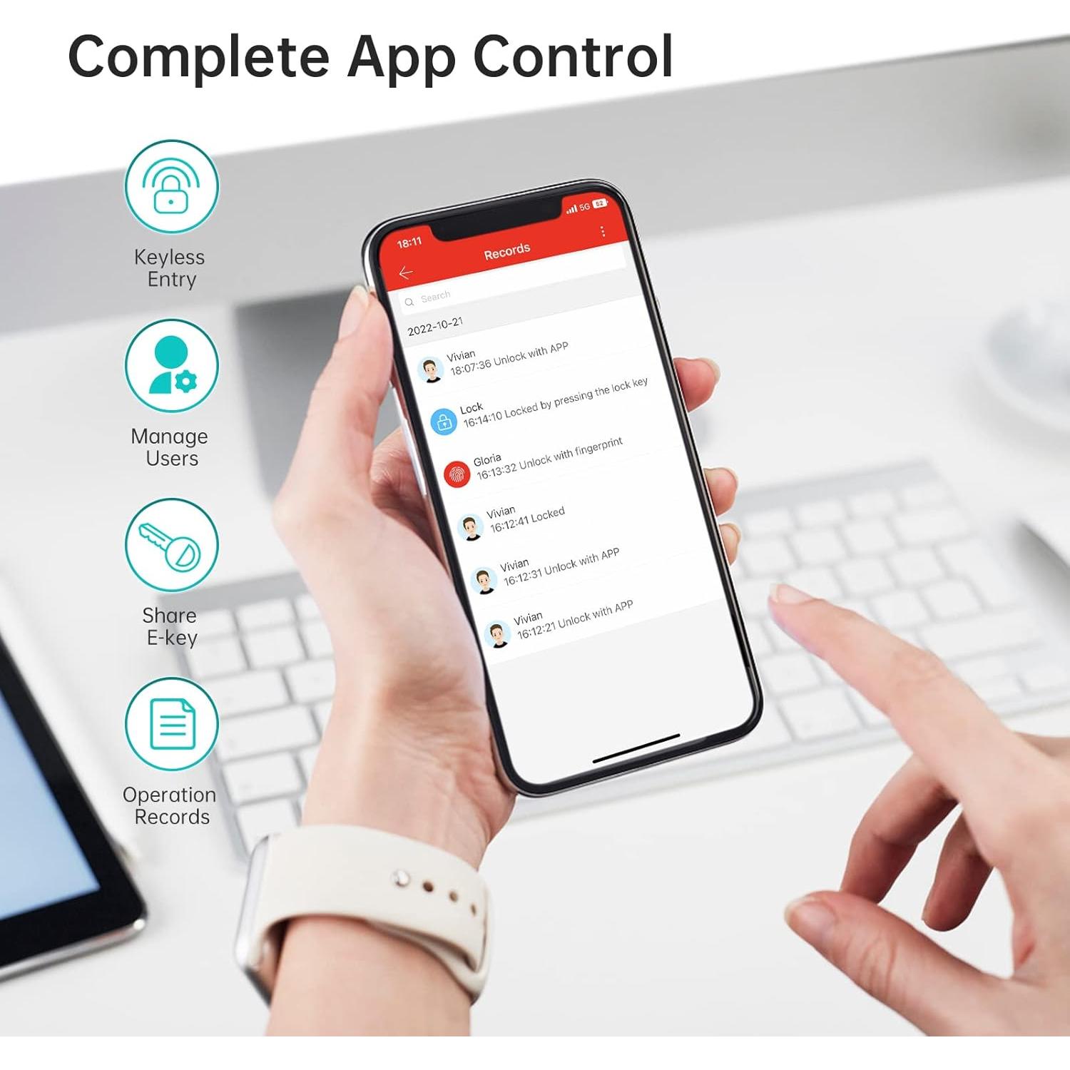 Cerradura Inteligente Hornbill M1-BB Bluetooth con Teclado