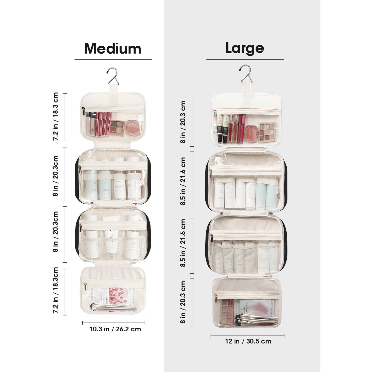 Bolsa de Aseo de Viaje Narwey Grande Negra 30.5x22x13 cm