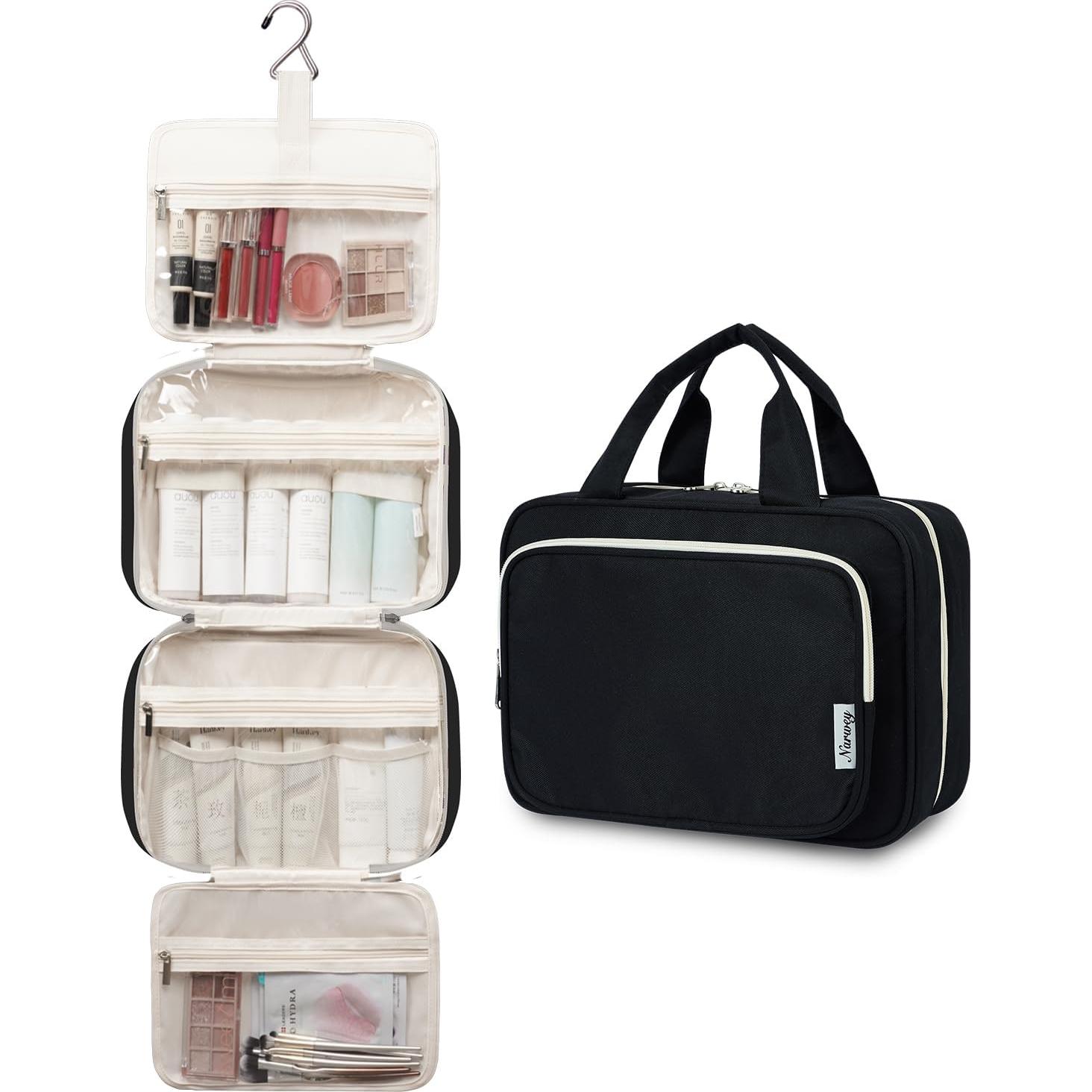 Bolsa de Aseo de Viaje Narwey Grande Negra 30.5x22x13 cm