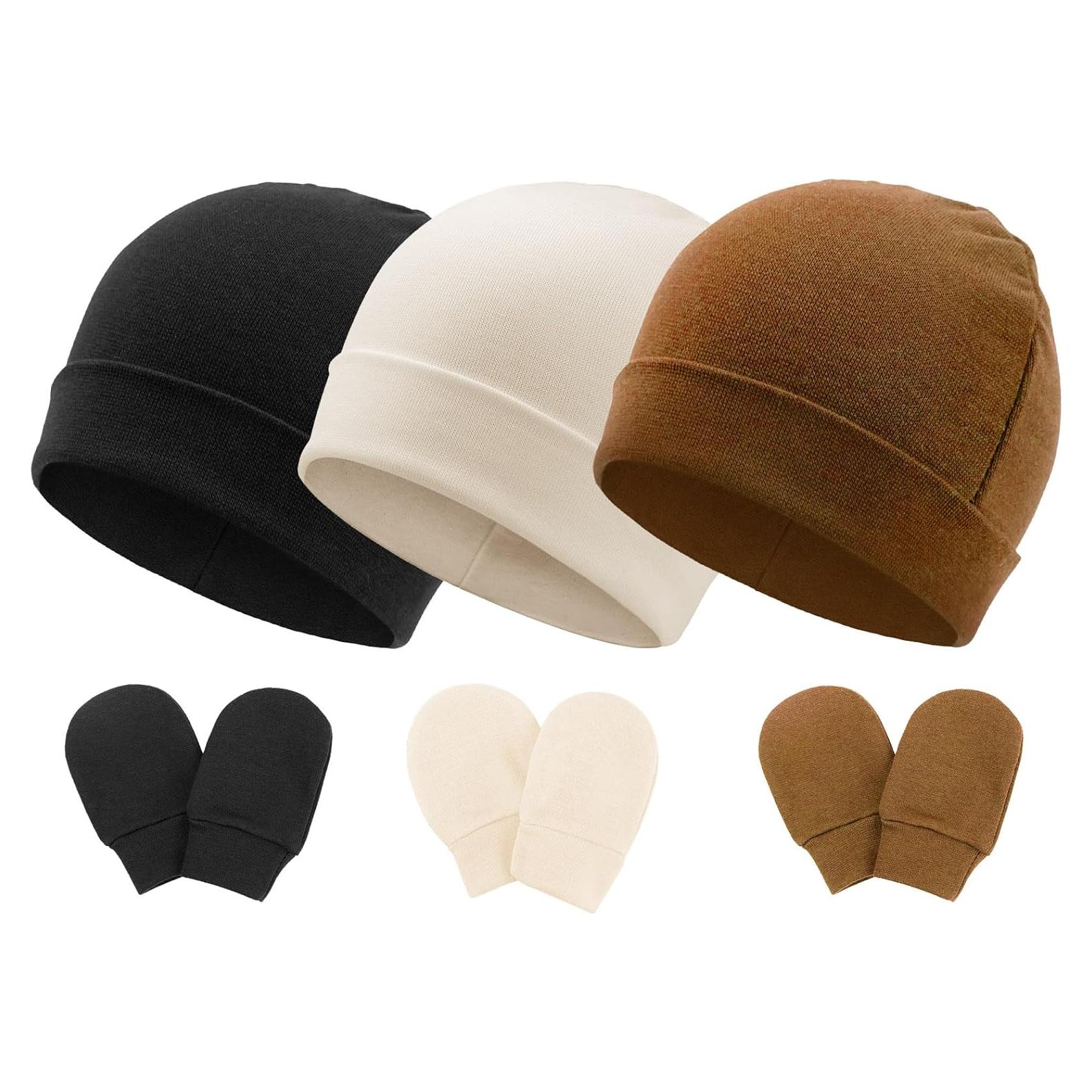 Conjunto de Gorro y Manoplas BQUBO para Bebés 0-6 Meses