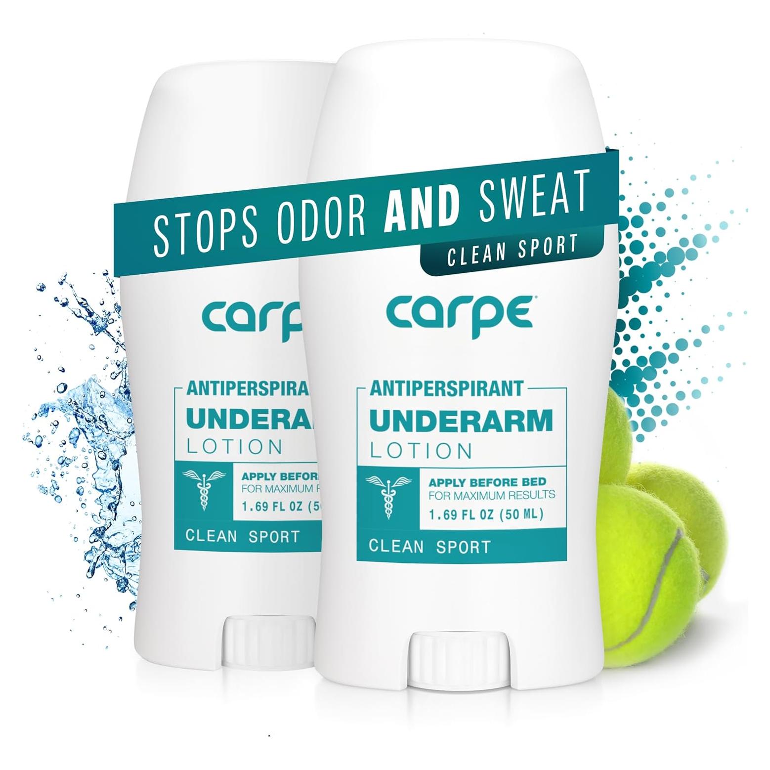 Desodorante Antitranspirante Carpe 50 ml - Aroma Limpio - Paquete de 2