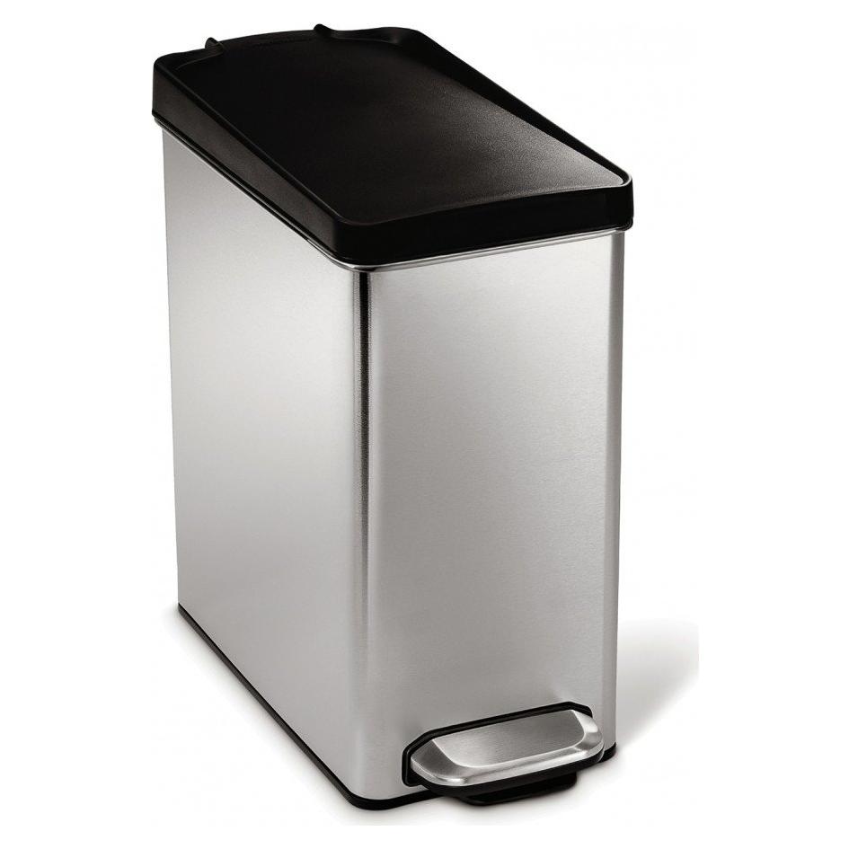 Basurero simplehuman 10L Acero Inoxidable Cepillado con Pedal