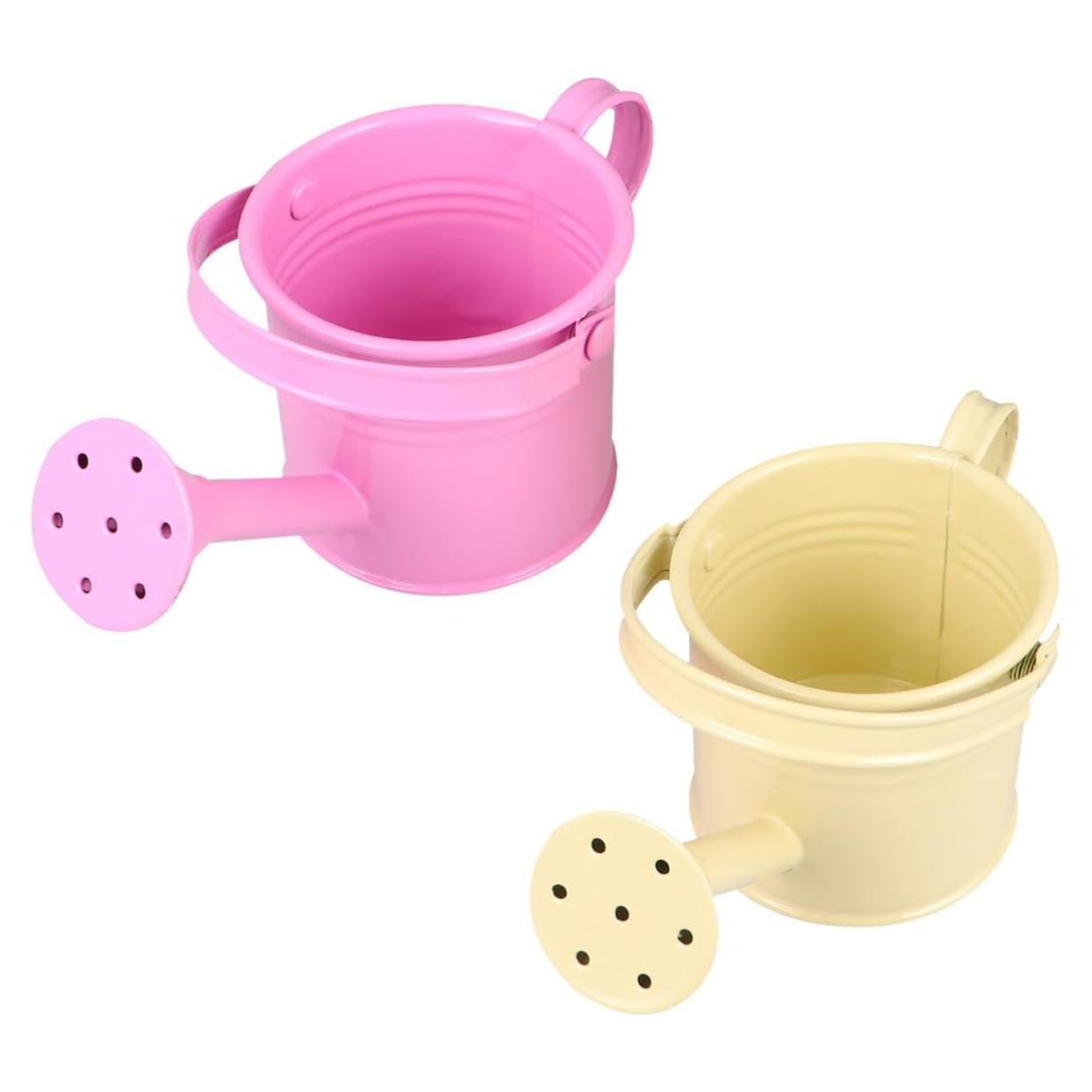 Regaderas de Metal para Niños DOITOOL 2PCS Beige y Rosa