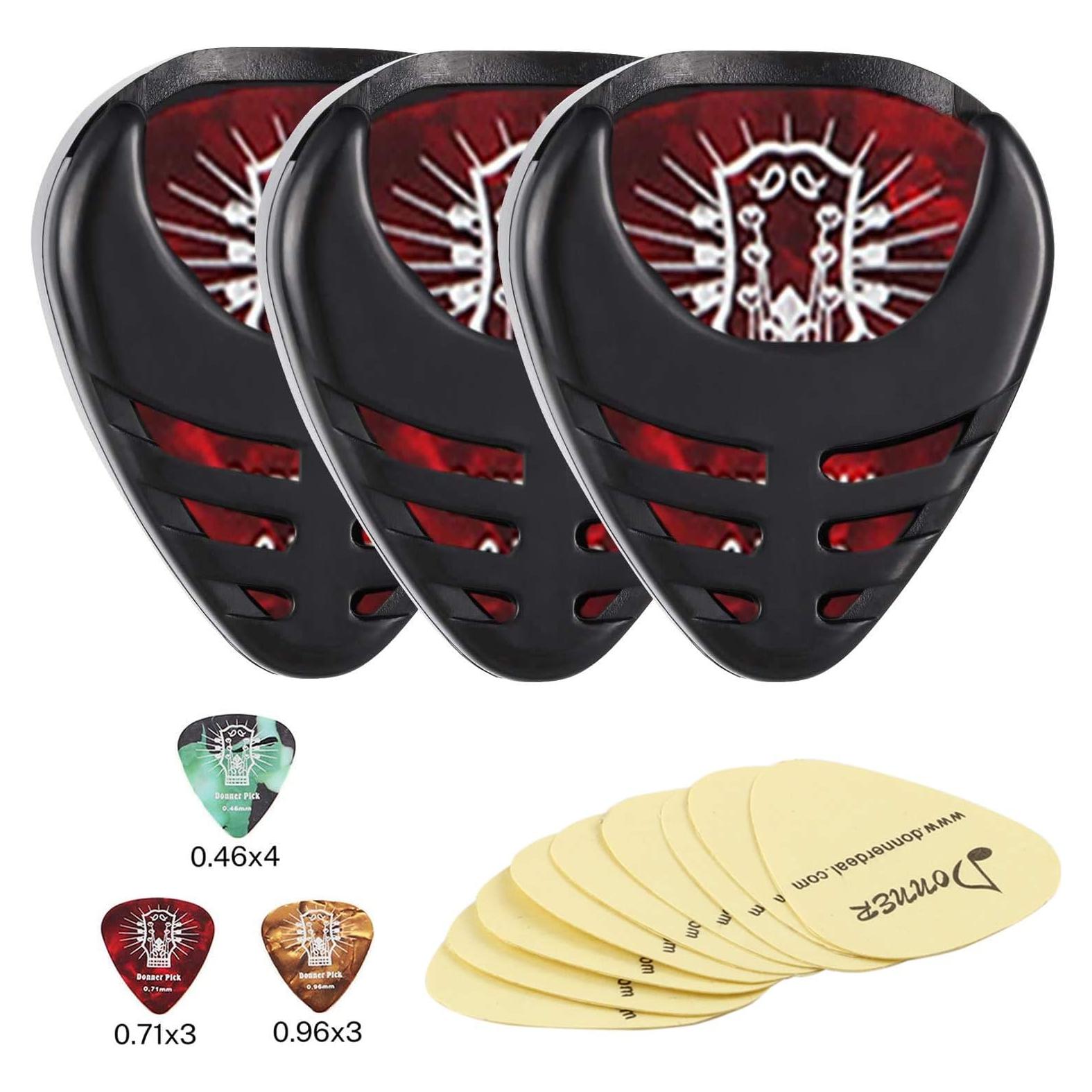 Soporte para Púas de Guitarra Donner con 10 Púas y 3 Soportes