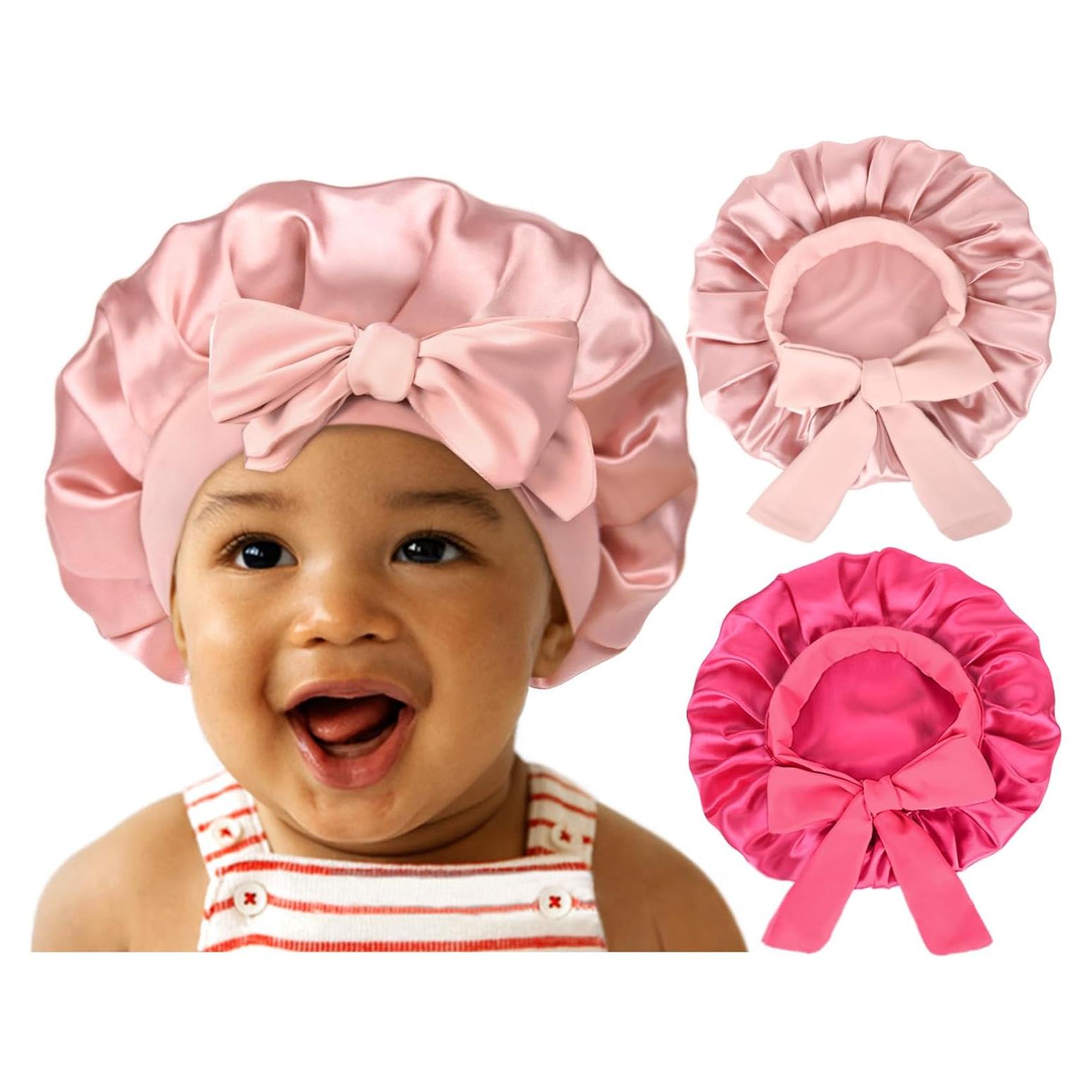 Gorro de Seda Satinado para Bebés YANIBEST 0-6 Meses Rosa