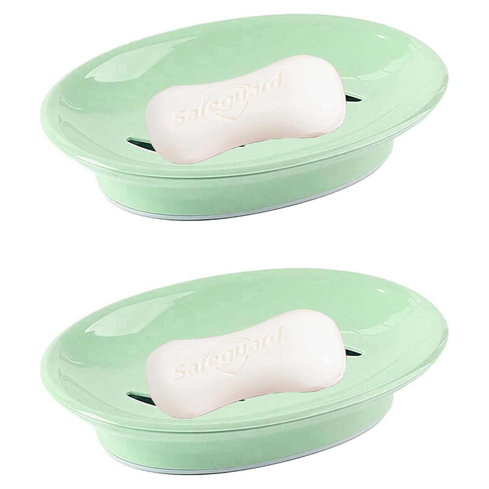 Soporte para Jabón Genérico 2-Pack Verde - Plato Drenante 15.5x11.4cm