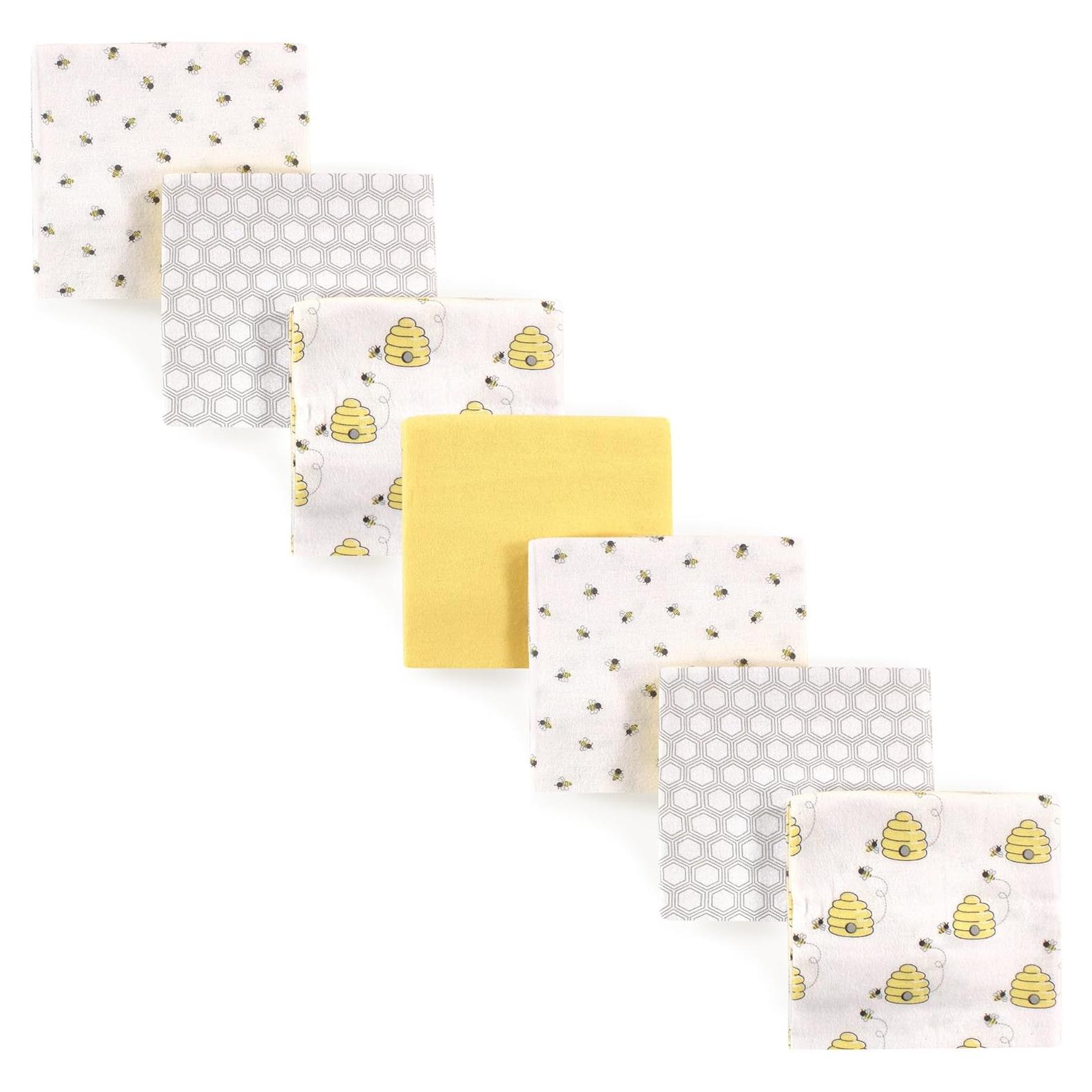 Mantas de Recibir Hudson Baby Algodón Franela Unisex 12 Pzas