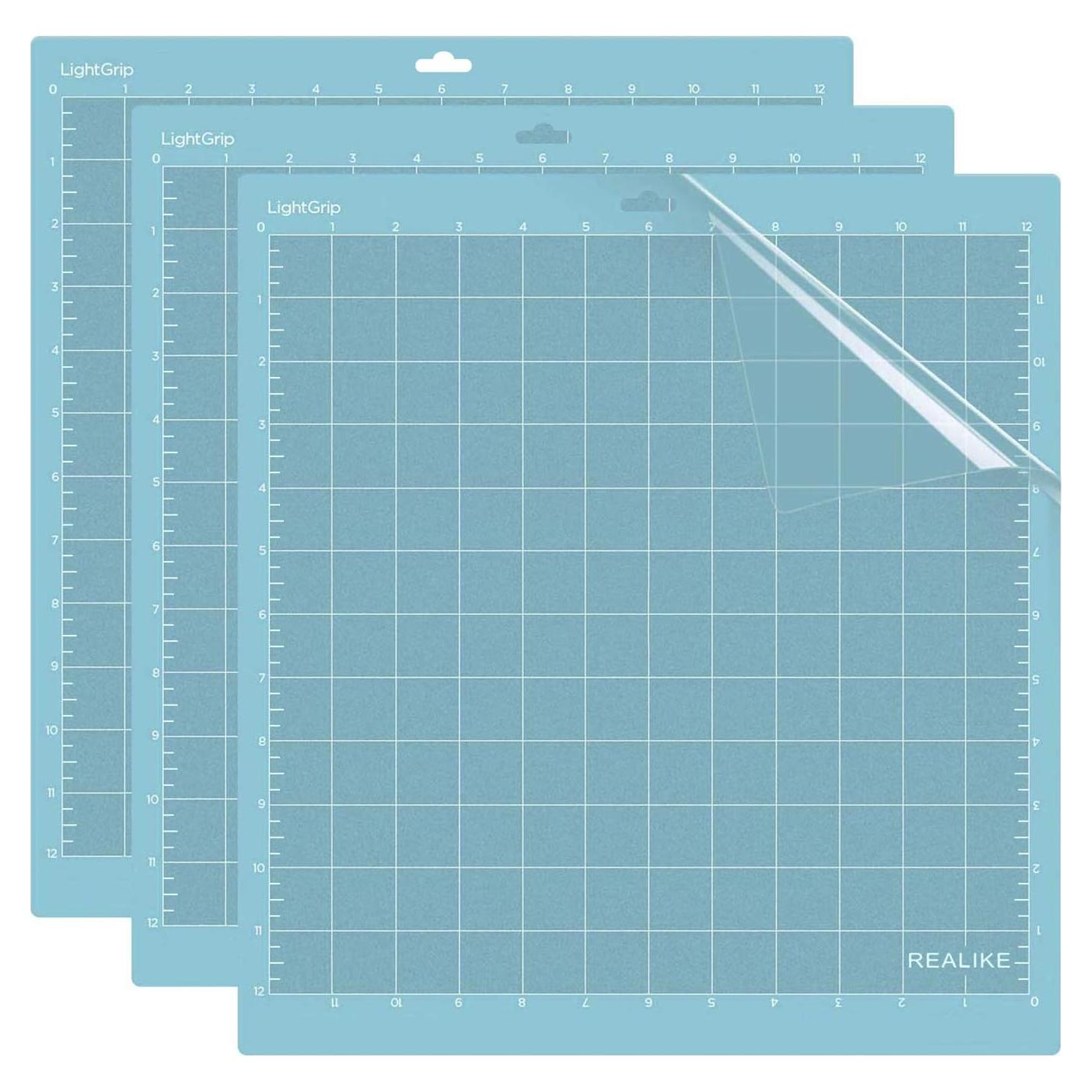 Mat de Corte Adhesivo REALIKE 12x12 LightGrip para Cricut