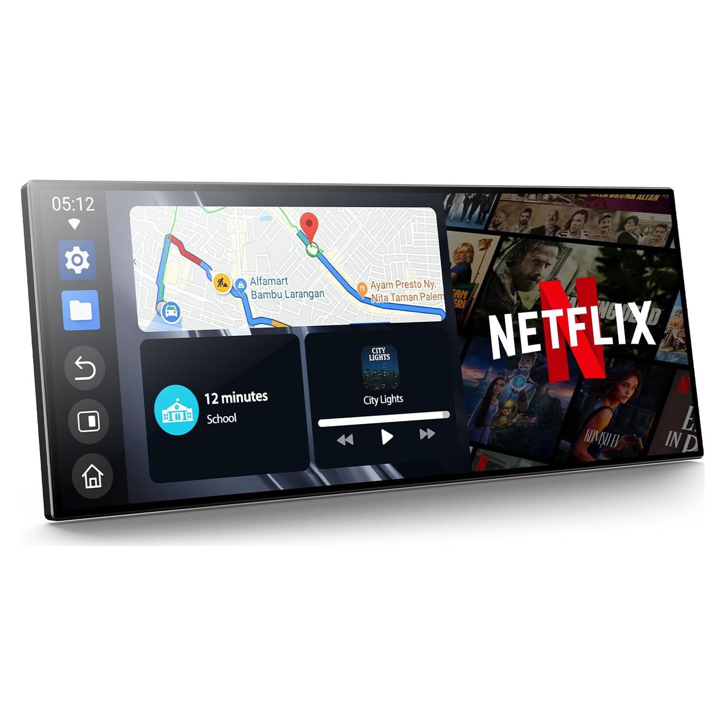 Pantalla CarPlay Volam 10.25" con Netflix y YouTube