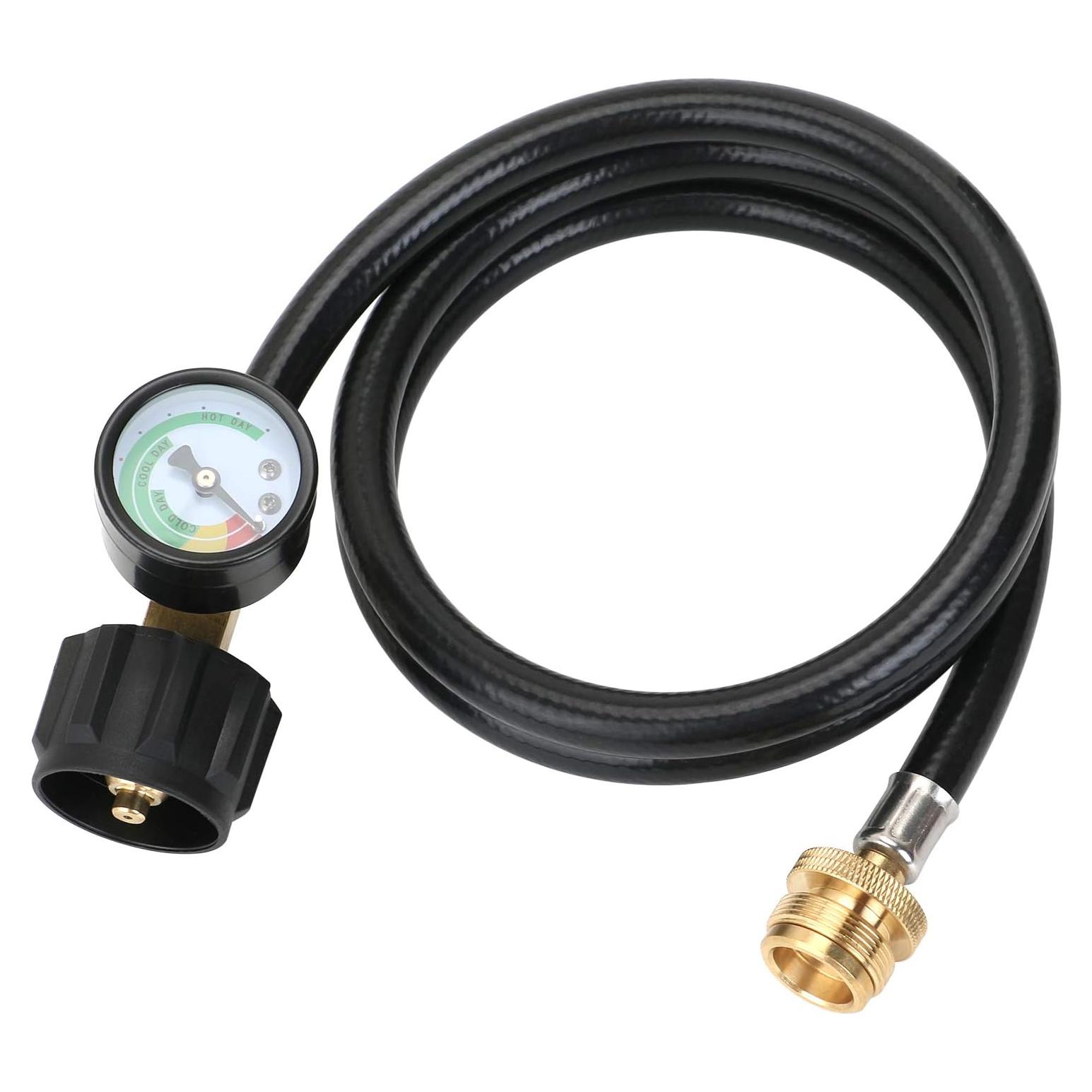 Adaptador de Manguera de Propano STYDDI 4FT con Medidor