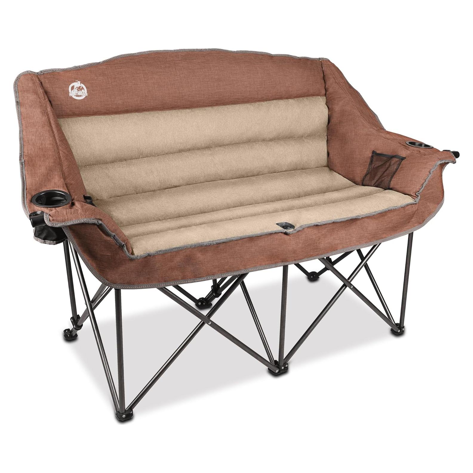 Silla de Camping Plegable Northroad Loveseat Doble 272kg Moca
