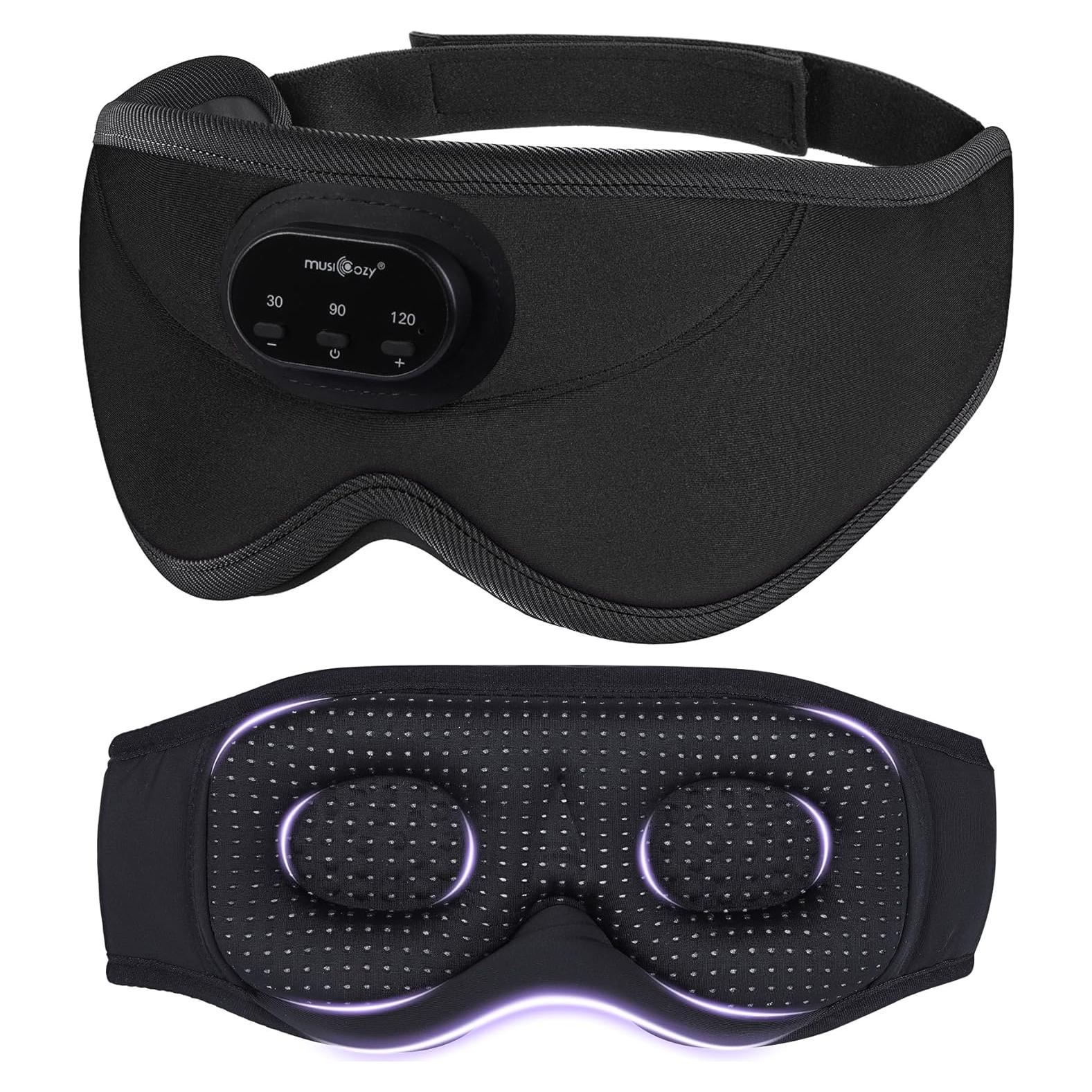 MUSICOZY Máscara de Sueño Bluetooth 3D con Auriculares Inalámbricos