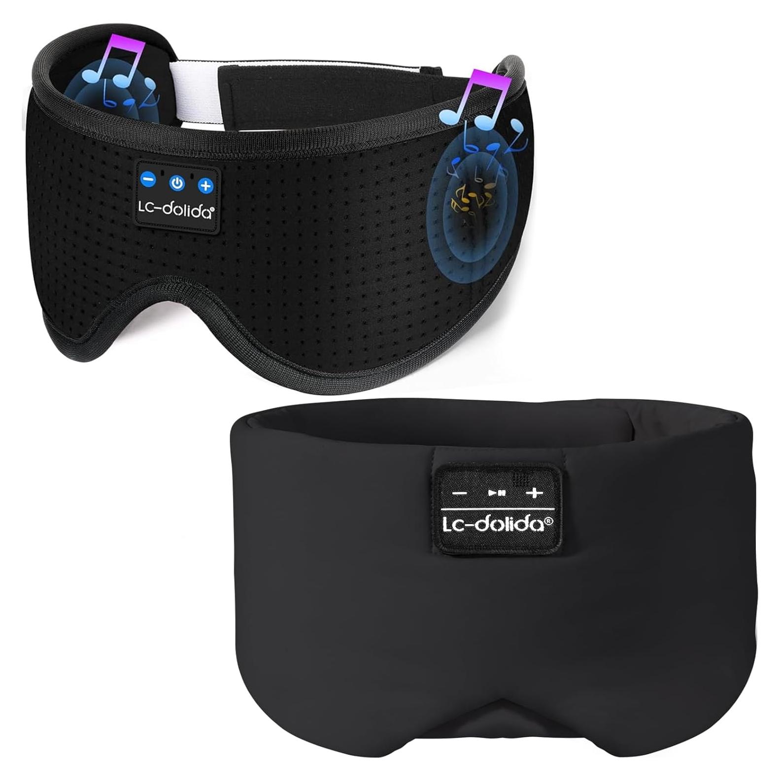 Auriculares para dormir Bluetooth 5.4 LC-dolida con máscara de seda