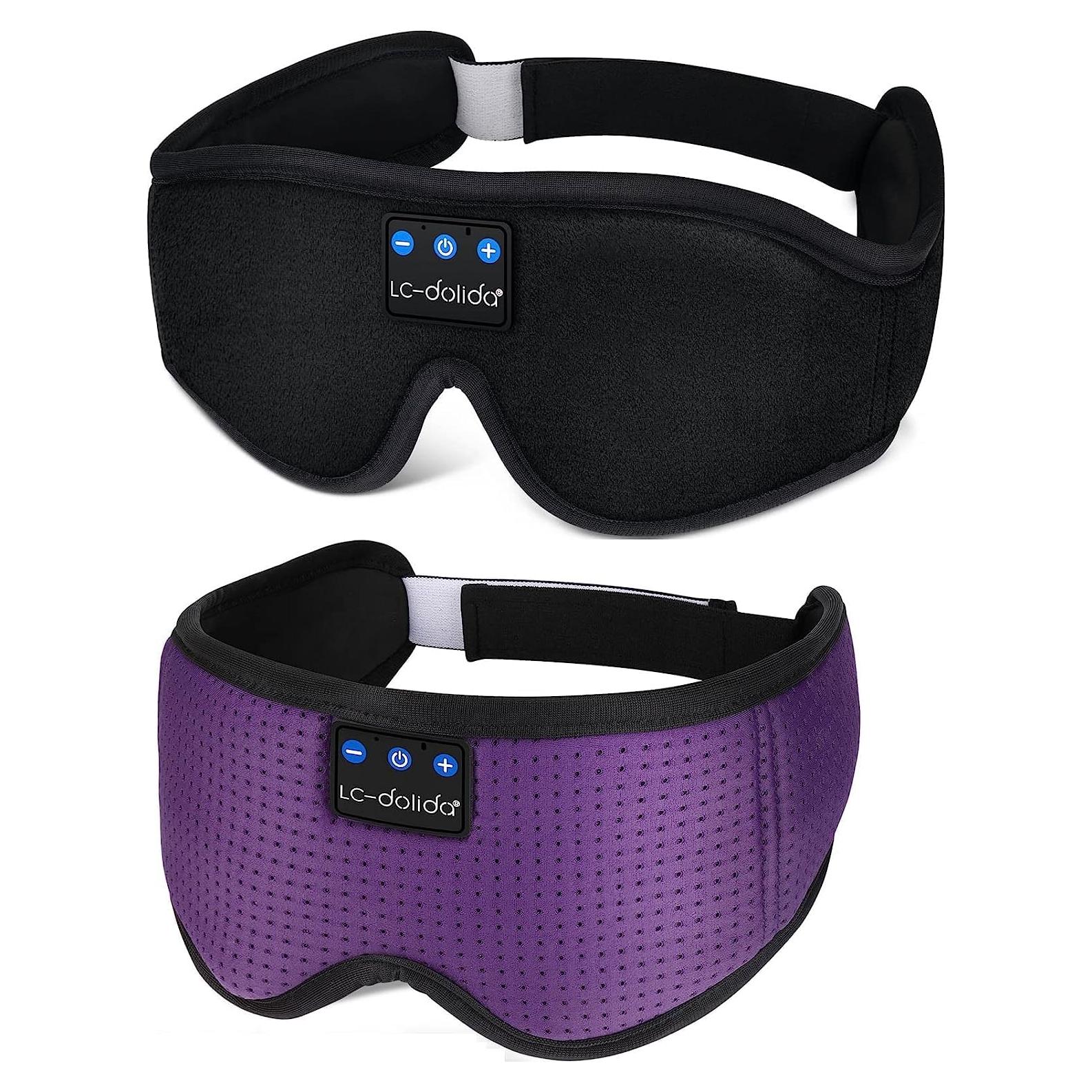 Máscara para dormir con auriculares Bluetooth LC-dolida 3D