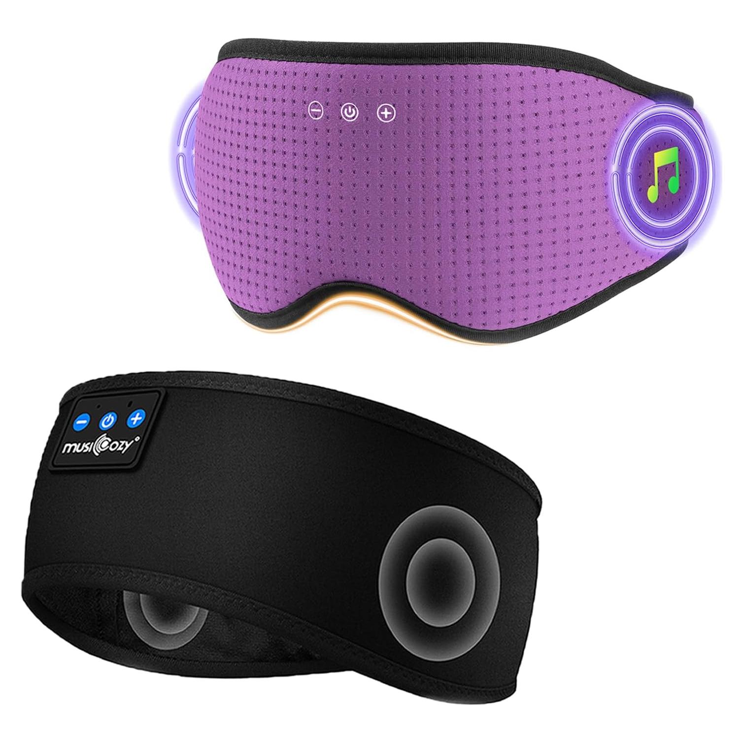 Auriculares Bluetooth para Dormir MUSICOZY con Máscara 3D