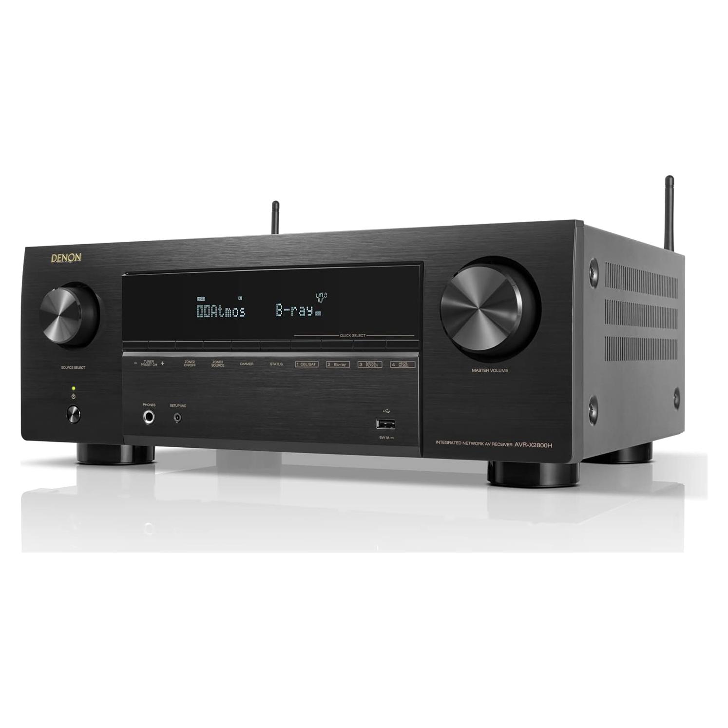 Receptor Denon AVR-X2800H 7.2 Ch 8K UHD - Sonido Dolby Atmos