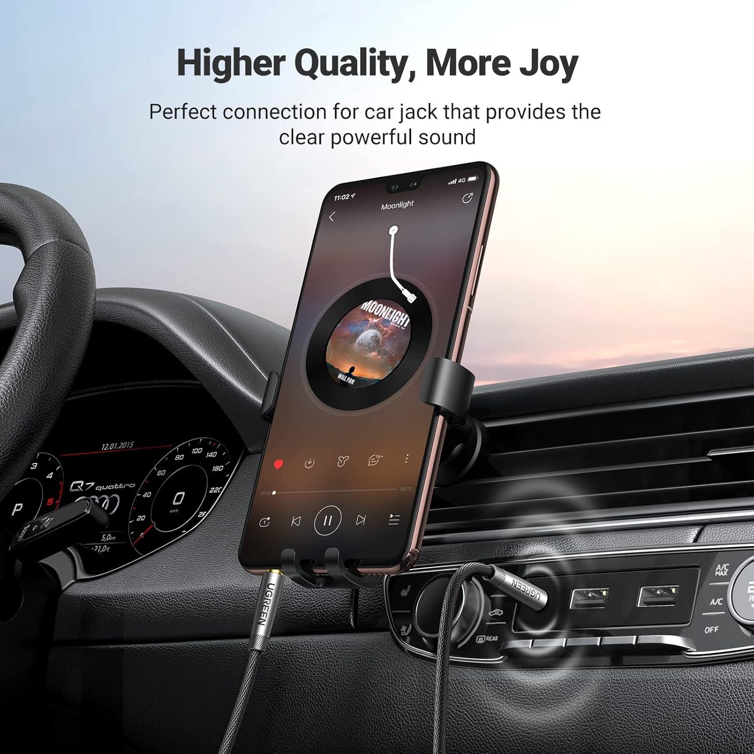 Cable de Audio UGREEN 3.5mm Macho a Macho 0.91m Hi-Fi