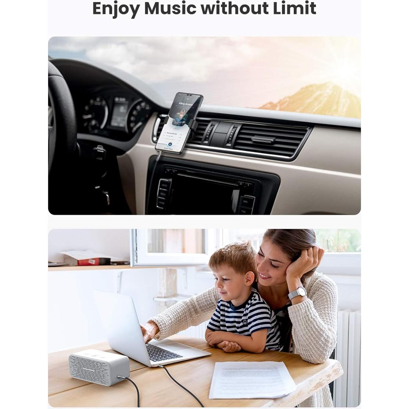 Cable de Audio UGREEN 3.5mm Macho a Macho 0.91m Hi-Fi