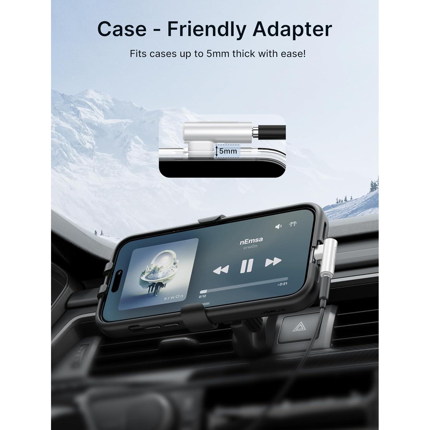 JSAUX 2 Pack Right Angle USB C to 3.5mm Audio Adapter, Type C to Aux Headphone Jack Adapter with 24bit DAC HiFi Dongle Compatible with Galaxy S24/S23 Ultra, Pixel 9/8, iPad Pro, MacBook, iPhone 17/16