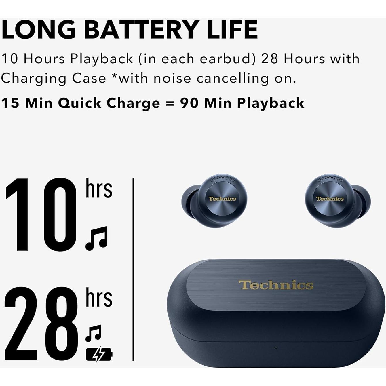 Auriculares Inalámbricos Hi-Fi Technics EAH-AZ100-A, Cancelación Ruido
